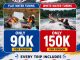 Tubing packages poster: flat water tubing UGX 90,000, white water tubing UGX 150,000 per person